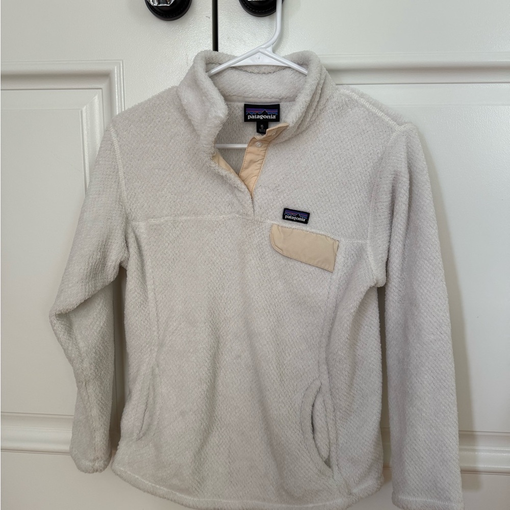 Patagonia Cream Cowl Neck Sweater